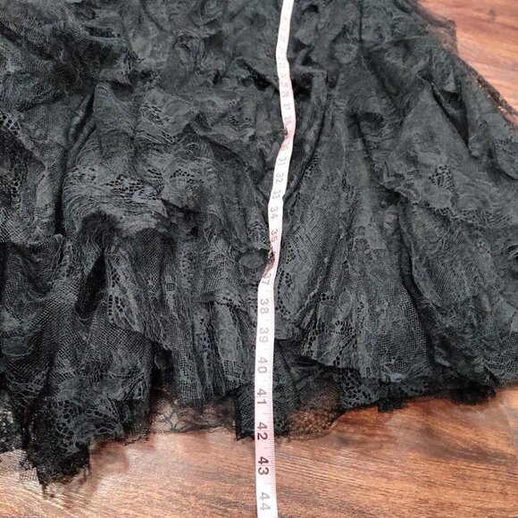 Aqua x Wicked NWT Whimsygoth Steampunk Witchy Y2K Lace Maxi Skirt Black Size M/L - Picture 14 of 14